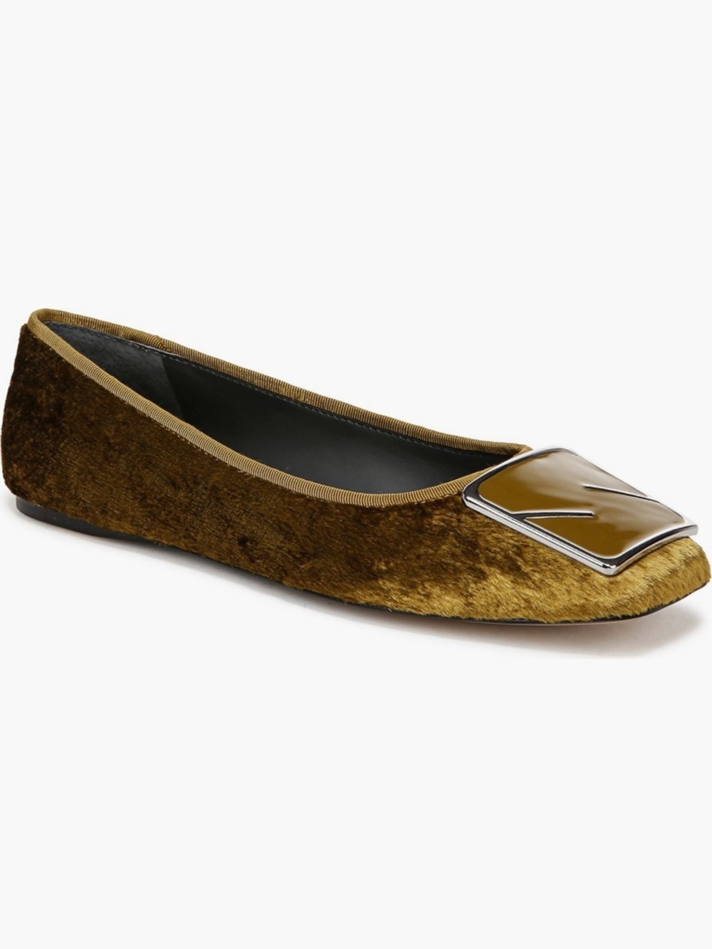 Franco Sarto olive velvet amaya flats NWT